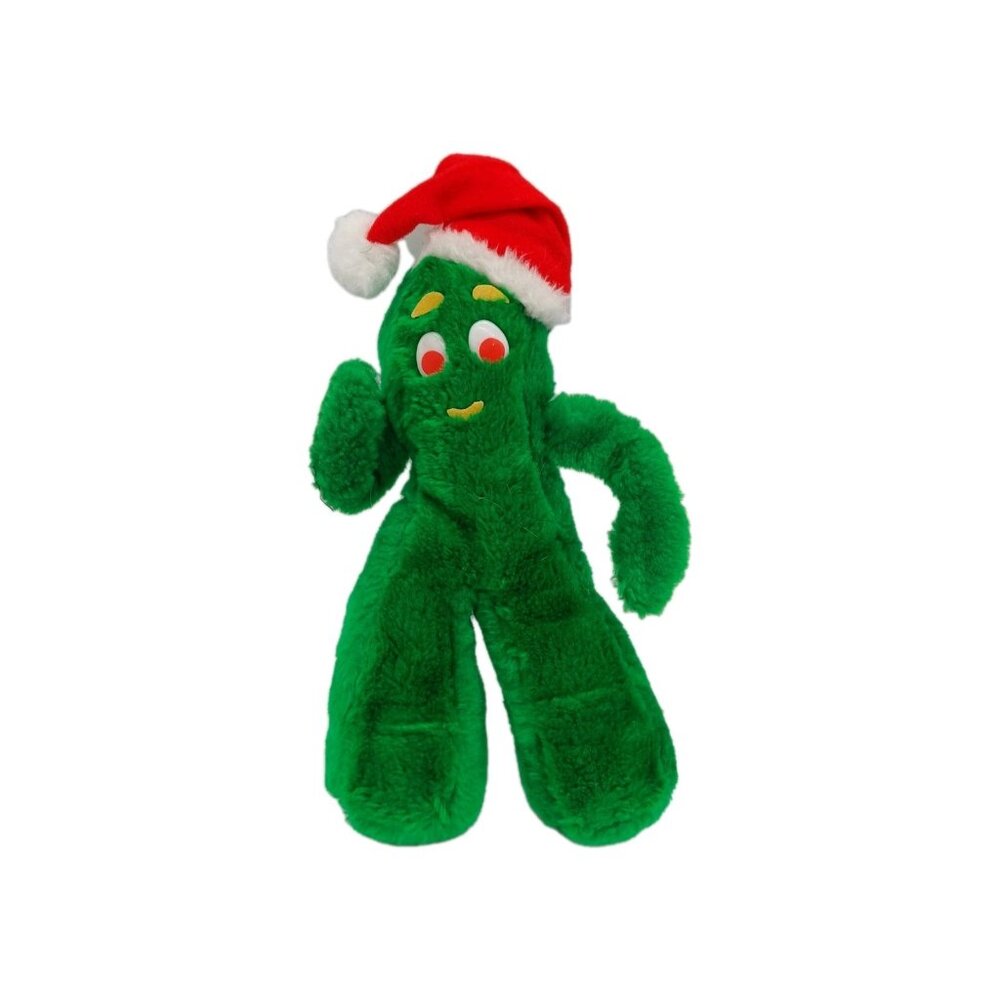 Gumby Plush In Santa Hat Stuffed Plush Ace Novelty 7" 1988
